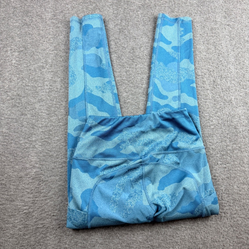 The‎ North Face Women's S Small Blue Camo High Waisted Athletic Leggings Pockets